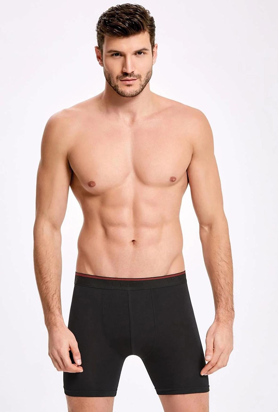 Likralı Uzun Erkek Boxer    3 Adet